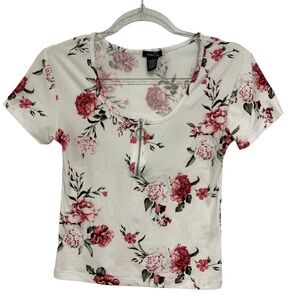 Rue21 - White Floral Short Sleeves